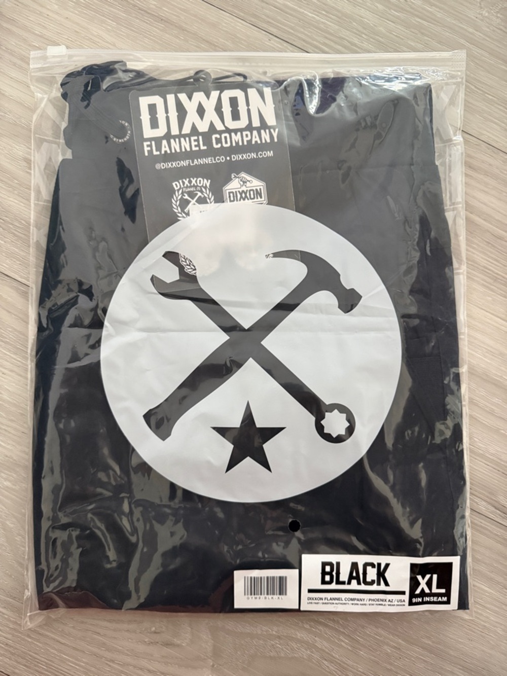 DIXXON Black Men's Athletic Performance Shorts 9in seam - Picture 3 of 4